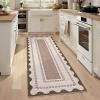 Garvee Washable Area Rug 8×10 Modern Solid Living Room Rug,Large Bordered Rugs for Bedroom Neutral Carpet 8×10 Rugs for Farmhouse Dining Room Non-Slip Stain Resistant Under Table Brown Rug(Chocolate Brown)
