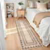Garvee Washable Area Rug 8×10 Modern Solid Living Room Rug,Large Bordered Rugs for Bedroom Neutral Carpet 8×10 Rugs for Farmhouse Dining Room Non-Slip Stain Resistant Under Table Brown Rug(Taupe)