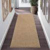 Garvee Washable Area Rug 9×12 Living Room Rugs Modern Solid Neutral Rug Farmhouse Large Rugs Stain-Resistant Pet-Friendly Rug Low Pile Non Slip Carpet for Farmhouse Bedroom Dining Room,Blue(Solid|brown)