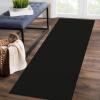 Garvee Washable Area Rug 9×12 Living Room Rugs Modern Solid Neutral Rug Farmhouse Large Rugs Stain-Resistant Pet-Friendly Rug Low Pile Non Slip Carpet for Farmhouse Bedroom Dining Room,Blue(Solid|black)
