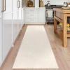 Garvee Washable Area Rug 9×12 Living Room Rugs Modern Solid Neutral Rug Farmhouse Large Rugs Stain-Resistant Pet-Friendly Rug Low Pile Non Slip Carpet for Farmhouse Bedroom Dining Room,Blue(Ivory White)