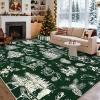 Garvee Washable Rug 8×10 Area Rugs for Living Room Vintage Non Slip Throw Rugs Distressed Large Rugs for Bedroom Low Pile Soft Non Shedding Stain Resistant Carpet for Dining Room 8’x10′ Black(Fairy Tales|green)