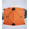 Pop Up Ice Fishing Tent Insulated Ice Fishing Shelter Portable Hub-Style Shelter Shanty Windproof and Warm, Multiple Sizes for 6-8 Person, Red, 6×11.7×6.6 Ft(Orange)