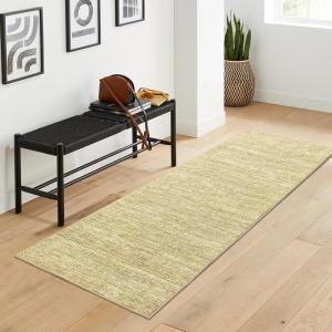 Garvee 5×7 Living Room Rug Modern Solid Throw Rugs with Rubber Backing Washable, Non Shedding Stain Resistant Neutral Carpet Low Pile Contemporary Soft Mats for Bedroom Nursery Dining Room, Linen(Modern|linen)