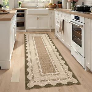 Garvee Washable Area Rug 8×10 Modern Solid Living Room Rug,Large Bordered Rugs for Bedroom Neutral Carpet 8×10 Rugs for Farmhouse Dining Room Non-Slip Stain Resistant Under Table Brown Rug(Tan)