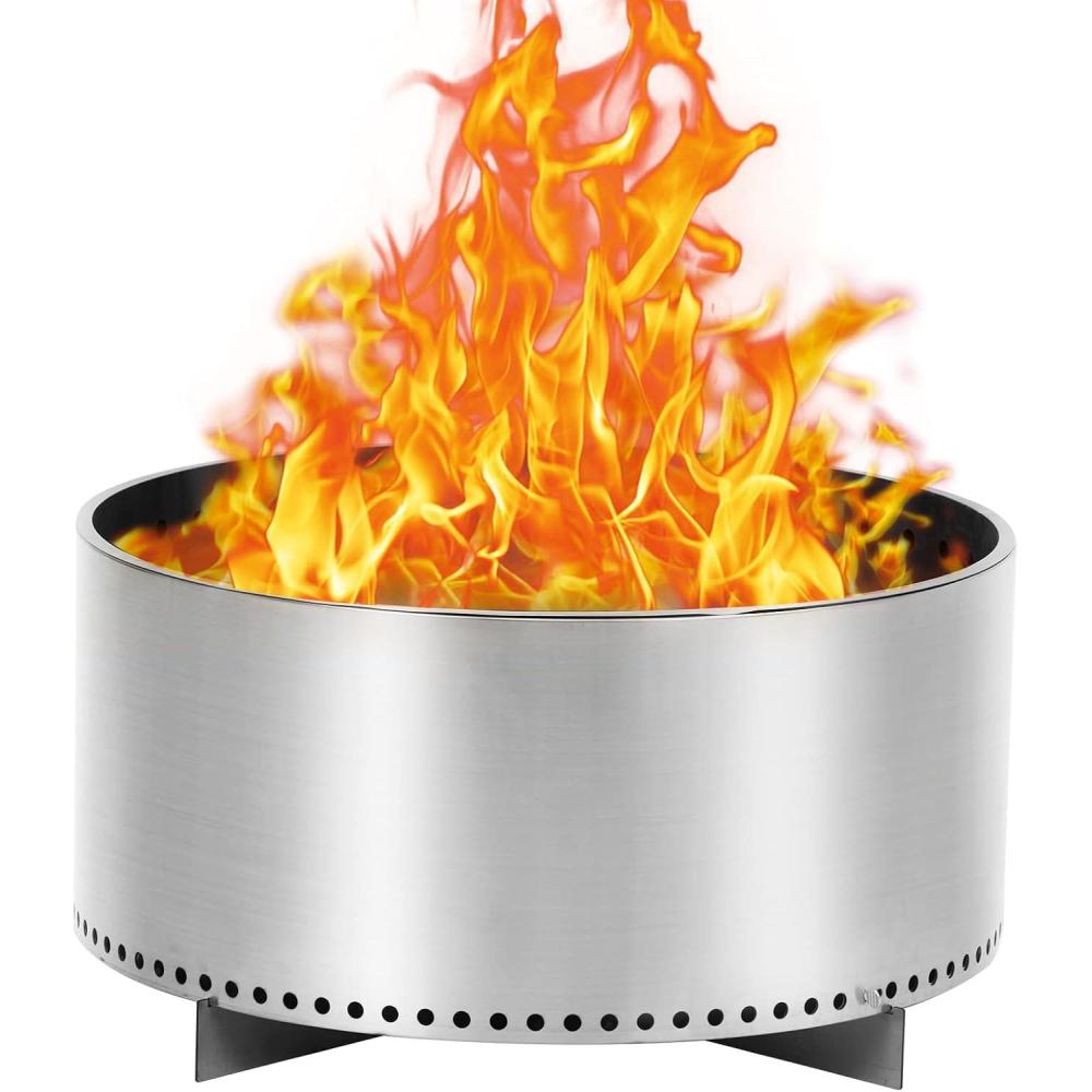 image:image205 in Smokeless Fire Pit with Air Switch and Handle Wood Burning Portable Stainless Steel Outdoor Firepit with Removable Stand and Ash Pan Ideal for Camping Backyard Patio H 115 in 188 LBS27 Inches