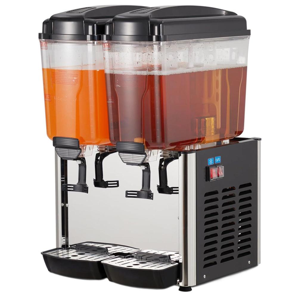 image:imageCommercial Beverage Dispenser  2  96 gal Stainless Steel Drink Dispenser Food Grade Commercial Juice Dispenser with Thermostat Control for Cold Drinks Cafeterias Hotel Parties