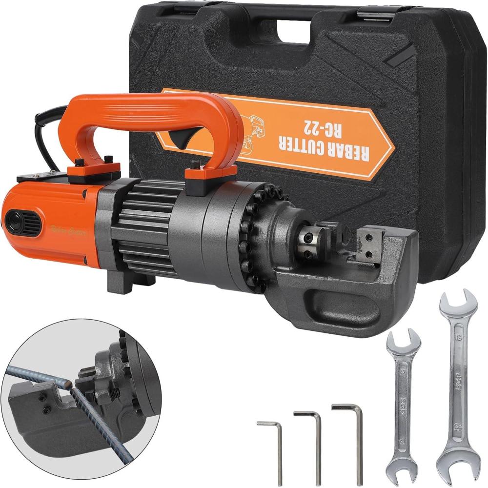 image:imageElectric Hydraulic Rebar Cutter 1350W 110V Cutting up to 78 in 7 422 mm Rebar Steel with Blades Cutting Speed 3540S Concrete Construction Tools Heavy Duty 1350W RC22