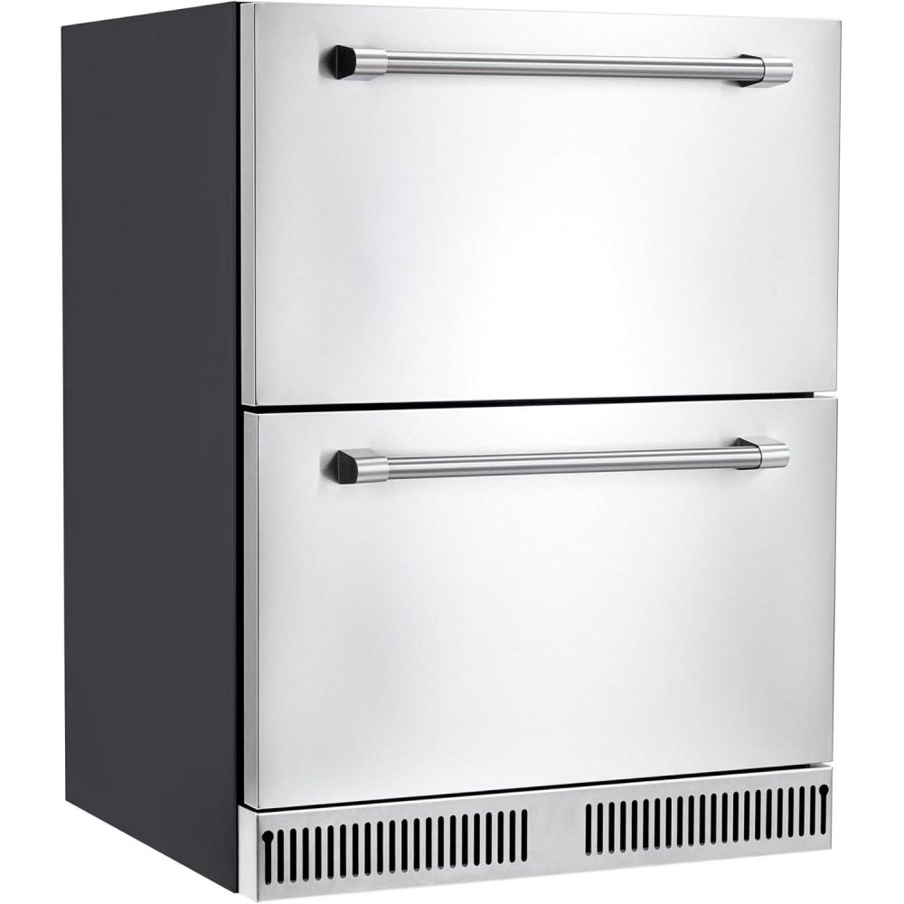 image:imageGarvee 24 in Undercounter Refrigerators with Weatherproof Full Stainless Steel Body Builtin Beverage Refrigerator for Home and Commercial Use Antifingerprint Fast Cooling Low Noise 3765 FBlack