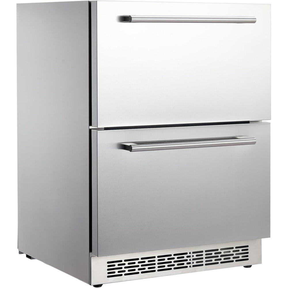 image:imageGarvee 24 in Undercounter Refrigerators with Weatherproof Full Stainless Steel Body Builtin Beverage Refrigerator for Home and Commercial Use Antifingerprint Fast Cooling Low Noise 3765 Fsilver