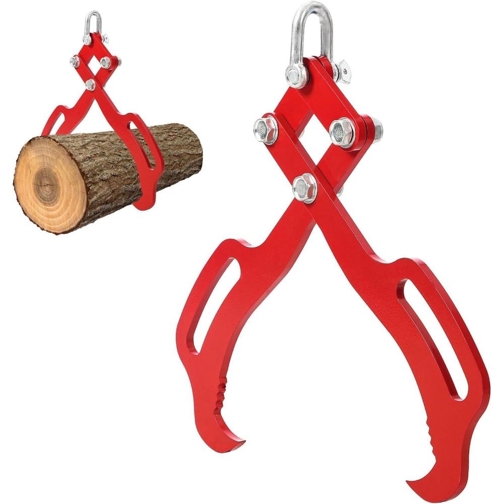 image:imageGarvee 28 in Log Lifting Tongs Log Grabber Skidding Log Lifting Tongs Timber Heavy Dut Solid Steel Swivel Dragging Steel Tongs Log Lifting Lumber Skidding Tongs Logging Grabber4 Claw18 in2 Claw