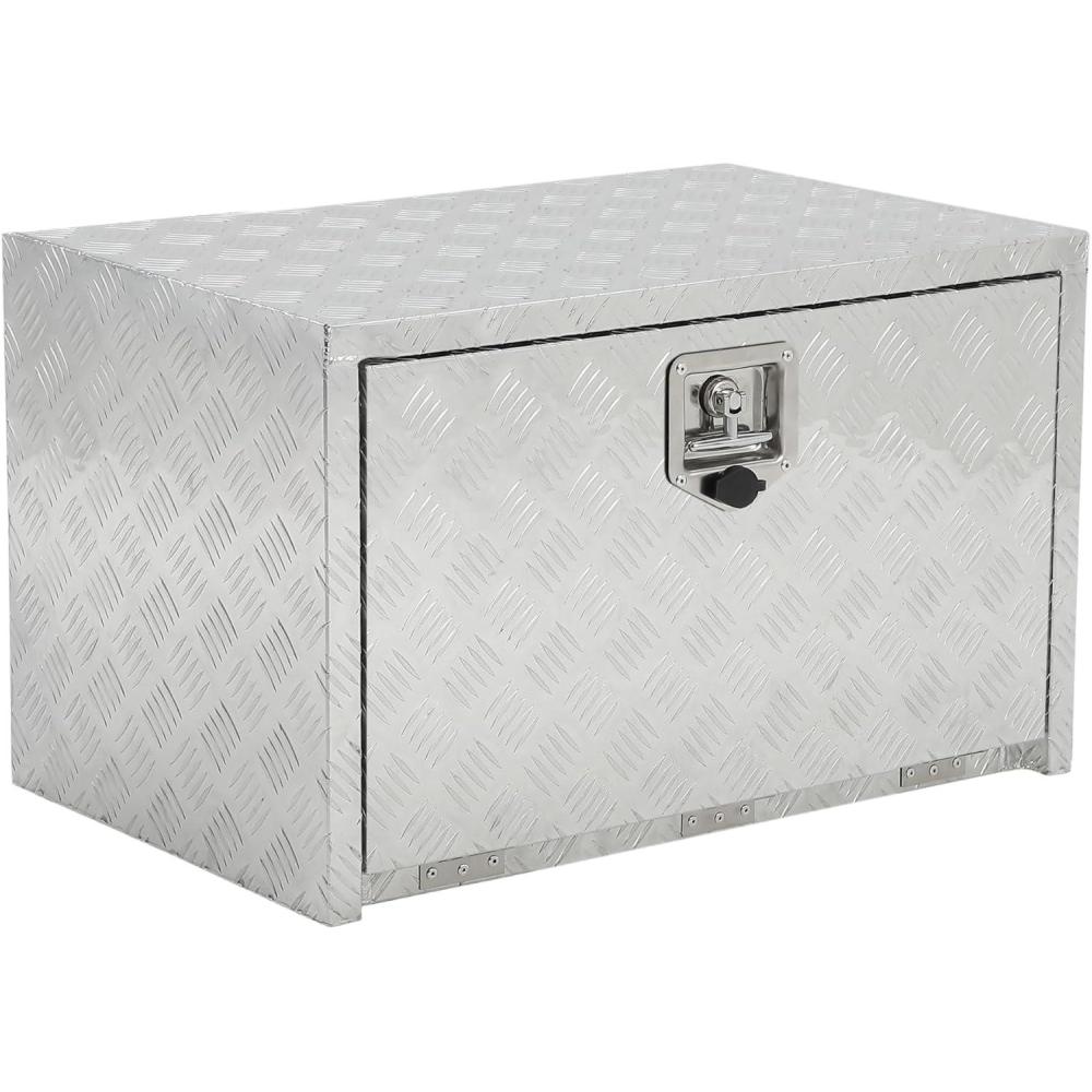 image:imageGarvee 48 in Heavy Duty Aluminum Tool Underbody Box Waterproof Square Truck Storage Organizer Chest for Pick Up Truck Bed Rv Trailer 48 X 18 X 18  Sliver18 X 18 X 18  Sliver