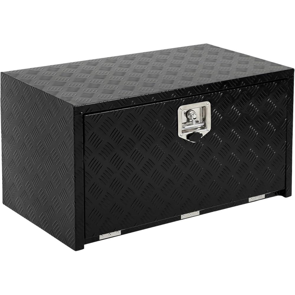 image:imageGarvee 48 in Heavy Duty Aluminum Tool Underbody Box Waterproof Square Truck Storage Organizer Chest for Pick Up Truck Bed Rv Trailer 48 X 18 X 18  Sliver24 X 18 X 18  Black