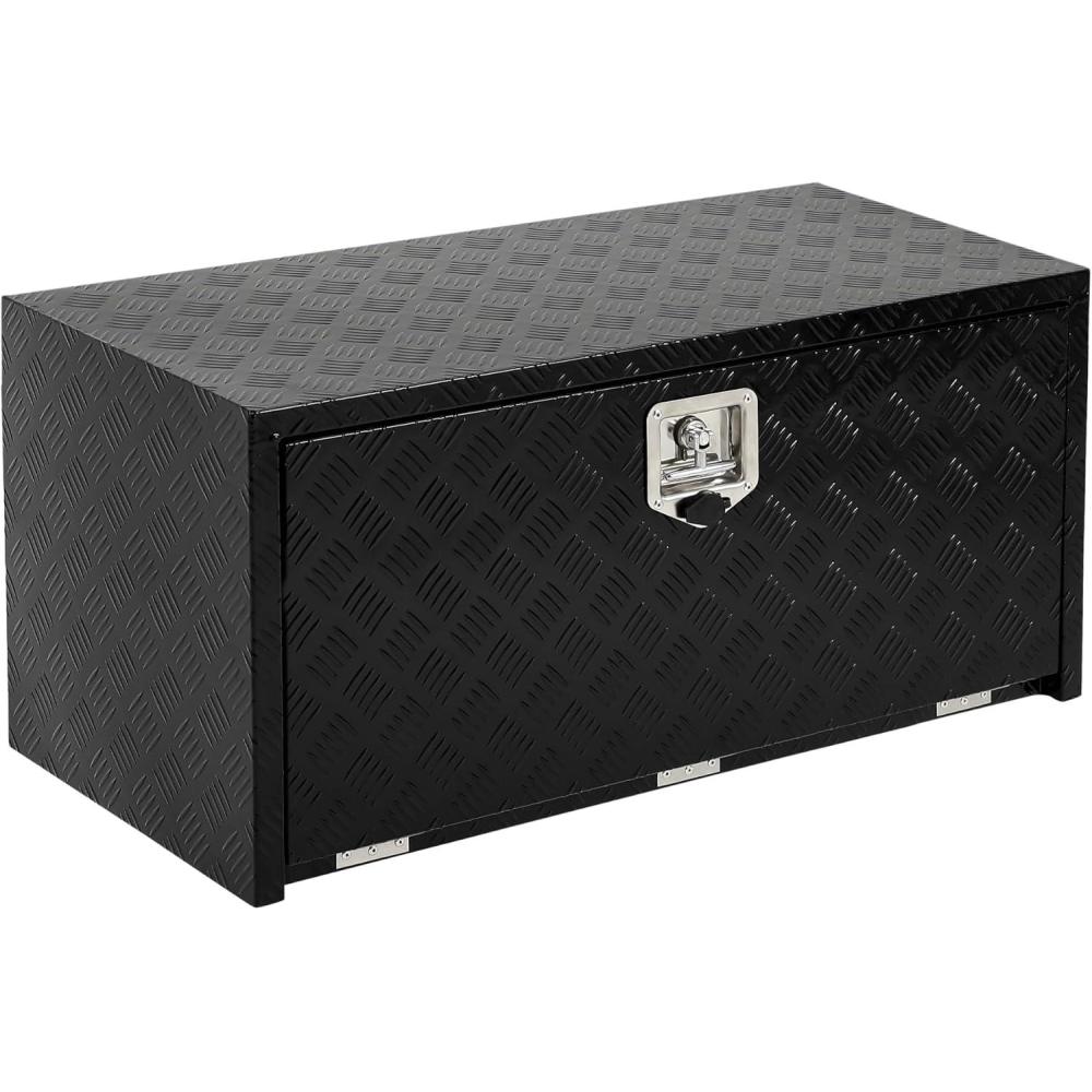 image:imageGarvee 48 in Heavy Duty Aluminum Tool Underbody Box Waterproof Square Truck Storage Organizer Chest for Pick Up Truck Bed Rv Trailer 48 X 18 X 18  Sliver30 X 18 X 18  Black
