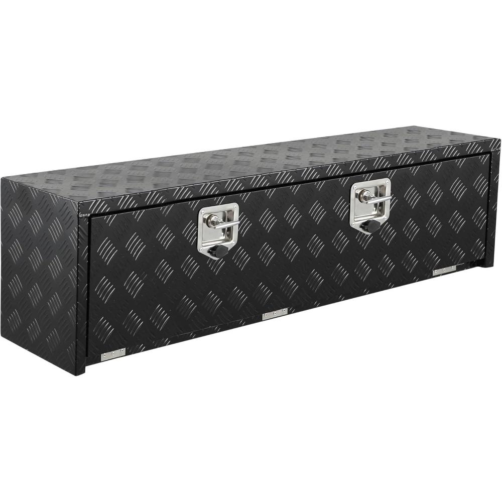 image:imageGarvee 48 in Heavy Duty Aluminum Tool Underbody Box Waterproof Square Truck Storage Organizer Chest for Pick Up Truck Bed Rv Trailer 48 X 18 X 18  Sliver48 X 18 X 18  Black