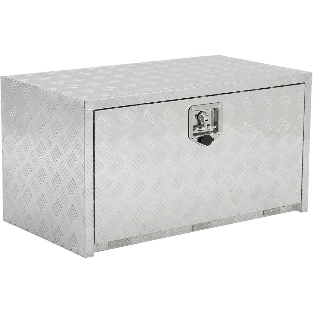 image:imageGarvee 48 in Heavy Duty Aluminum Tool Underbody Box Waterproof Square Truck Storage Organizer Chest for Pick Up Truck Bed Rv Trailer 48 X 18 X 18  Sliver24 X 18 X 18  Sliver