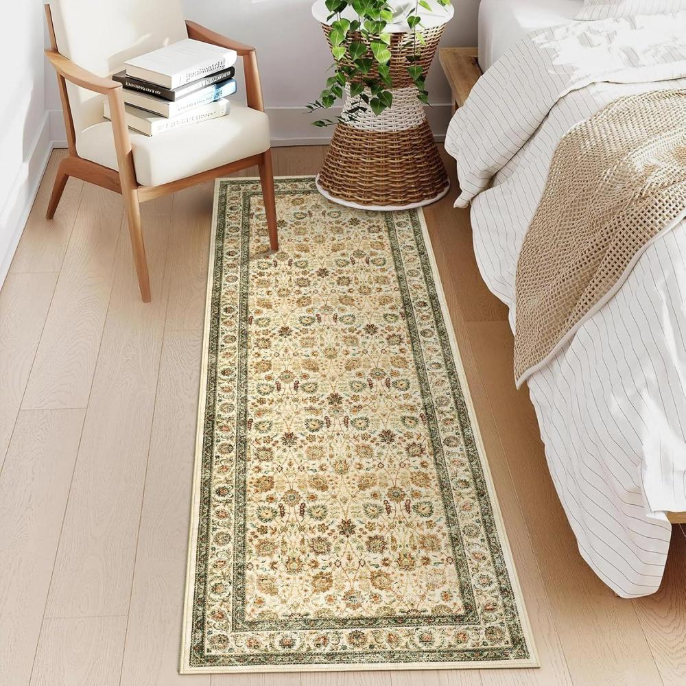 image:imageGarvee 5x7 Washable Rugs for Living Room  Stain Resistant NonSlip Pastel Oriental Rugs for Bedroom Dining Room Kitchen BeigeBeige
