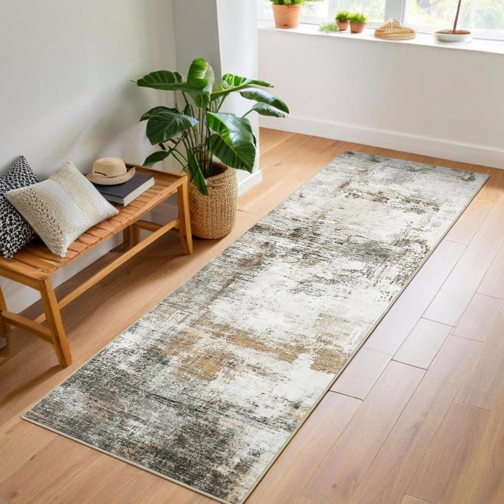 image:imageGarvee 9x12 Area Rug Washable Rugs for Living Room Modern Abstract Rug Modern Abstract Area Rugs Stain Resistant Throw Carpet NonSlip Soft Floor Mat for Nursery Home Office Dining RoomBlueTaupeabstract1