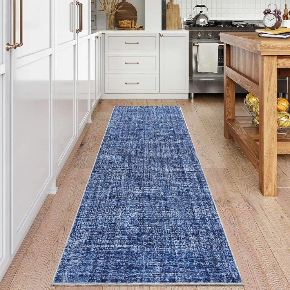 image:imageGarvee Solid Washable Rugs 5x7 Area Rugs for Living Room Bedroom Ultra Soft Modern Abstract Carpet Non Slip amp NonShedding Low Pile Neutral Solid Rugs Floor Mats for Home Decor BeigeBlue