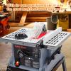 10in Table Saw, 1800W 5000RPM Portable Table Saw with Stand & Safety Switch, Push Stick, 90°Cross Cut & 0-45°Cutting, Multifunctional Table Saw for Woodworking, DIY Working