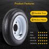 4.80-8 4.80×8 480-8 4.80-8 Trailer Tires with 8 in Rims, 4 Lug on 4 in, Load Range C, 6PR