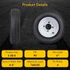 4.80-8 4.80×8 480-8 4.80-8 Trailer Tires with 8 in Rims, 4 Lug on 4 in, Load Range C, 6PR