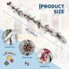 6 FT Pre-lit Christmas Garland with 20 LED Lights & 8 Modes, Artificial Green Rattan Garland with Snow Frost, Pine Cones, Red Berries for Fireplace Mantle, Front Porch, Indoor Outdoor Holiday Decor(White)