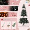 6.5 FT Pre-Lit Pencil Christmas Tree – 300 Warm White Lights, Auto-Hinged Expansion, Foldable Metal Stand, PE & PVC Construction – for Porch, Party, Office, and Home Decor(Classic Green-ⅱ)