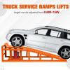 Car Truck Service Ramps,Portable Car Ramps for Oil Changes,2 Pack 12000 LBS (5 T) Capatity Car Lifts for Home Garage,Vehicle Auto Garage Repair.Lift Height Adjust 9.8 in-15 in (Red)(Orange)