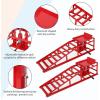 Car Truck Service Ramps,Portable Car Ramps for Oil Changes,2 Pack 12000 LBS (5 T) Capatity Car Lifts for Home Garage,Vehicle Auto Garage Repair.Lift Height Adjust 9.8 in-15 in (Red)(Red 5T)