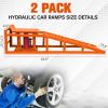Car Truck Service Ramps,Portable Car Ramps for Oil Changes,2 Pack 12000 LBS (5 T) Capatity Car Lifts for Home Garage,Vehicle Auto Garage Repair.Lift Height Adjust 9.8 in-15 in (Red)(Orange)