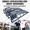 Car Truck Service Ramps,Portable Car Ramps for Oil Changes,2 Pack 12000 LBS (5 T) Capatity Car Lifts for Home Garage,Vehicle Auto Garage Repair.Lift Height Adjust 9.8 in-15 in (Red)(Gray 5T)