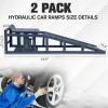 Car Truck Service Ramps,Portable Car Ramps for Oil Changes,2 Pack 12000 LBS (5 T) Capatity Car Lifts for Home Garage,Vehicle Auto Garage Repair.Lift Height Adjust 9.8 in-15 in (Red)(Gray 5T)