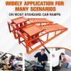Car Truck Service Ramps,Portable Car Ramps for Oil Changes,2 Pack 12000 LBS (5 T) Capatity Car Lifts for Home Garage,Vehicle Auto Garage Repair.Lift Height Adjust 9.8 in-15 in (Red)(Orange)