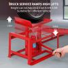 Car Truck Service Ramps,Portable Car Ramps for Oil Changes,2 Pack 12000 LBS (5 T) Capatity Car Lifts for Home Garage,Vehicle Auto Garage Repair.Lift Height Adjust 9.8 in-15 in (Red)(Red 5T)
