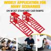Car Truck Service Ramps,Portable Car Ramps for Oil Changes,2 Pack 12000 LBS (5 T) Capatity Car Lifts for Home Garage,Vehicle Auto Garage Repair.Lift Height Adjust 9.8 in-15 in (Red)(Red)