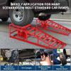 Car Truck Service Ramps,Portable Car Ramps for Oil Changes,2 Pack 12000 LBS (5 T) Capatity Car Lifts for Home Garage,Vehicle Auto Garage Repair.Lift Height Adjust 9.8 in-15 in (Red)(Red 5T)