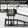 Car Truck Service Ramps,Portable Car Ramps for Oil Changes,2 Pack 12000 LBS (5 T) Capatity Car Lifts for Home Garage,Vehicle Auto Garage Repair.Lift Height Adjust 9.8 in-15 in (Red)(Black 5T)