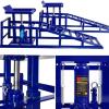 Car Truck Service Ramps,Portable Car Ramps for Oil Changes,2 Pack 12000 LBS (5 T) Capatity Car Lifts for Home Garage,Vehicle Auto Garage Repair.Lift Height Adjust 9.8 in-15 in (Red)(Blue 5T)