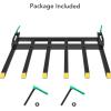Clamp on Debris Forks to 60 in Bucket, Heavy Duty Clamp-On Pallet Fork 4000 LBS Capacity Attachments Fit for Loader Bucket Skidsteer Tractor