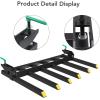 Clamp on Debris Forks to 60 in Bucket, Heavy Duty Clamp-On Pallet Fork 4000 LBS Capacity Attachments Fit for Loader Bucket Skidsteer Tractor
