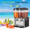 Commercial Beverage Dispenser – 2 * 9.6 gal Stainless Steel Drink Dispenser, Food Grade Commercial Juice Dispenser with Thermostat Control for Cold Drinks, Cafeterias, Hotel Parties