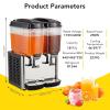 Commercial Beverage Dispenser – 2 * 9.6 gal Stainless Steel Drink Dispenser, Food Grade Commercial Juice Dispenser with Thermostat Control for Cold Drinks, Cafeterias, Hotel Parties