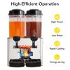 Commercial Beverage Dispenser – 2 * 9.6 gal Stainless Steel Drink Dispenser, Food Grade Commercial Juice Dispenser with Thermostat Control for Cold Drinks, Cafeterias, Hotel Parties