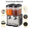 Commercial Beverage Dispenser – 2 * 9.6 gal Stainless Steel Drink Dispenser, Food Grade Commercial Juice Dispenser with Thermostat Control for Cold Drinks, Cafeterias, Hotel Parties