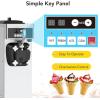 Commercial Ice Cream Machine 1200W, 4.7-5.8 gal/H Soft Serve Machine, Countertop Soft Serve Ice Cream Yogurt Machine with 7 L Hoppers &1.8 L Cylinders for Party Restaurant Snack Bar