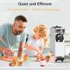 Commercial Ice Cream Machine 1200W, 4.7-5.8 gal/H Soft Serve Machine, Countertop Soft Serve Ice Cream Yogurt Machine with 7 L Hoppers &1.8 L Cylinders for Party Restaurant Snack Bar