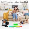 Commercial Ice Maker Machine 160 LBS/24H, Under-Counter Ice Machine, 60 Ice Cube with 44 LBS Ice Storage Capacity, Freestanding Ice Maker