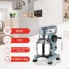 Commercial Mixer 20 QT, 1100W Electric Mixer 3 Speeds Adjustable, Stainless Steel Bowl Heavy Duty Mixer with Safety Guard, Dough Hook Whisk Beater Included, Perfect for Bakery Pizzeria(15qt)