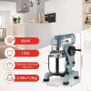 Commercial Mixer 20 QT, 1100W Electric Mixer 3 Speeds Adjustable, Stainless Steel Bowl Heavy Duty Mixer with Safety Guard, Dough Hook Whisk Beater Included, Perfect for Bakery Pizzeria(Mixer 15QT)
